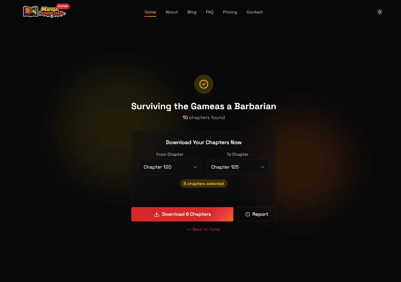 Select Chapters - After the AI detects all available chapters, choose which ones you want to download. Select individual chapters, a specific range, or grab the entire series at once.